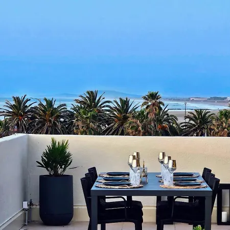 Face A La Mer, Superbe Roof Top, Vue Panoramique, Solarium, Clim