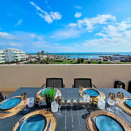 Apartmán Face A La Mer, Superbe Roof Top, Vue Panoramique, Solarium, Clim