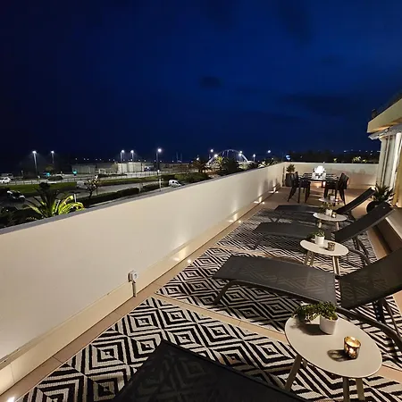 Face A La Mer, Superbe Roof Top, Vue Panoramique, Solarium, Clim 公寓