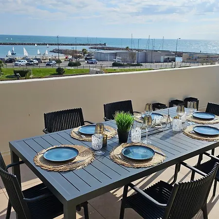 Face A La Mer, Superbe Roof Top, Vue Panoramique, Solarium, Clim