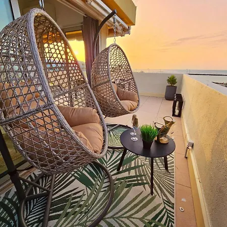 Face A La Mer, Superbe Roof Top, Vue Panoramique, Solarium, Clim 公寓 塞特港