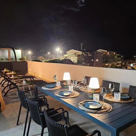 Face A La Mer, Superbe Roof Top, Vue Panoramique, Solarium, Clim 公寓
