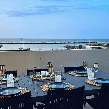 Face A La Mer, Superbe Roof Top, Vue Panoramique, Solarium, Clim 公寓