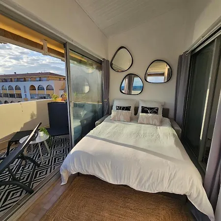 Face A La Mer, Superbe Roof Top, Vue Panoramique, Solarium, Clim Sète
